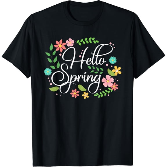 Hello Spring Flowers Costume Floral First Day Of Spring T-Shirt, F875