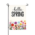 thumbnail image 1 of Hello Spring Garden Flag With Colorful Flowers For Home Outdoor Garden Yard Decor 12x18 Inch, 1 of 5