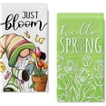 thumbnail image 1 of Hello Spring Gnome Kitchen Dish Towels Set of 2, Just Bloom Tulip Flower Green Hand Towels Drying Baking Cooking Cloth, Floral Pot Butterfly Seasonal Home Kitchen Decor 18x26 Inch, 1 of 6