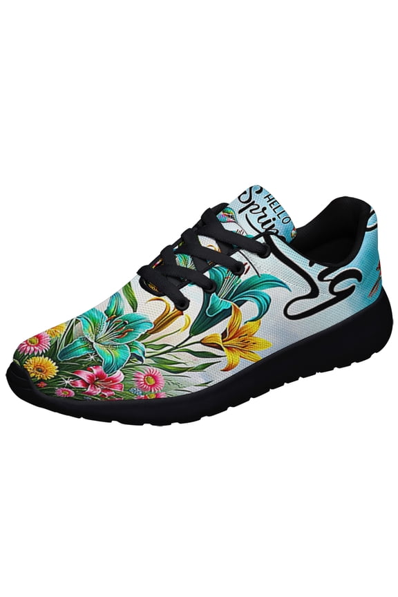 Hello Spring Hummingbird Shoes Sneakers Black Size 4