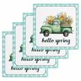 thumbnail image 1 of Hello Spring Kitchen Dish Towels for Drying Dishes Set of 4, Easter Flowers Green Truck Floral Blue Plaid Waffle Weave Microfiber Hand Tea Bathroom Towels Quick Dry & Absorbent Towel 12x12, 1 of 7