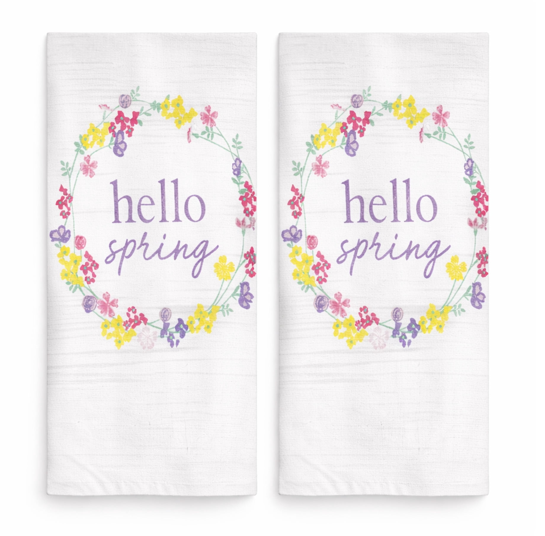 Cuisinart Hello Spring Kitchen Towels, 2-Pack, White - Walmart.com