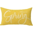 thumbnail image 1 of Hello Spring Lumbar Decorative Throw Pillow Cover 12x20 Inch Rectangular Yellow Farmhouse Cushion Case for Seasonal Home Sofa Decoration Add Vibrant Spring Vibes to Your Living Space, 1 of 1