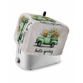 thumbnail image 1 of Hello Spring Toaster Cover 2 Slice, Small Kitchen Appliance Covers, Easter Flowers Green Truck Vintage Floral Grey Toaster Oven Cover with Loop, Bread Machine Cover Polyester Dust Cover Protection, 1 of 4