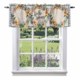 thumbnail image 1 of Hello Spring Valance Curtain for Windows Tulips Flowers Wreath Butterfly Blue Plaid Linen Rod Pocket Curtain Valances Short Window Treatments Panels for Kitchen Bathroom Laundry Basement 42 x 18 Inch, 1 of 9