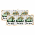 thumbnail image 1 of Hello Spring Valances for Windows, Decorative Rod Pocket Window Valance Curtains, Easter Flowers Green Truck Floral Orange Plaid Short Curtain Drapes for Kitchen/Living Room, 2 Panels, 42" W x 12" L, 1 of 8