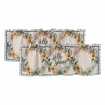 thumbnail image 1 of Hello Spring Valances for Windows, Decorative Rod Pocket Window Valance Curtains, Farmhouse Floral Eucalyptus Wood Plaid Burlap Short Curtain Drapes for Kitchen/Living Room, 2 Panels, 42" W x 18" L, 1 of 8