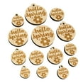 thumbnail image 1 of Hello Spring Wood Mini Charms Shapes DIY Craft Jewelry - No Hole - 18mm (17pcs), 1 of 7