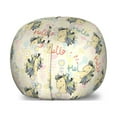 thumbnail image 1 of Hello Storage Toy Bag Chair, Hand Drawn Like Calligraphy and Horse Portraits with Colorful Flower Motifs, Stuffed Animal Organizer Washable Bag, Large Size, Eggshell Multicolor, by Ambesonne, 1 of 3