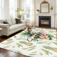 thumbnail image 1 of Hello Summer Area Rugs 5x7 ft Pineapple Red Flower Tropical Fruit Abstract Washable Rug Non Slip Indoor Carpet Absorbent Floor Mat for Living Room Bedroom Dining Room, 1 of 9