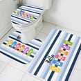 thumbnail image 1 of Hello Summer Bathroom Rugs Set Colorful Ice Cream Non Slip Absorbent Soft Bath Mats 3 Piece Set with Bathroom Rug, U-Shaped Floor Mat, Toilet Seat Cover Large Size, 1 of 9