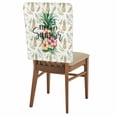 thumbnail image 1 of Hello Summer Chair Covers Set of 4 Pineapple Red Flower Tropical Fruit Abstract Chair Back Covers Stretch Removable Washable Slipcovers Protector for Dining Room Kitchen Party Decor, 1 of 9