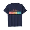 thumbnail image 1 of Hello Summer Colorful Vacation Ice Cream Popsicle Ice Lolly Gift T-Shirt Ice Cream Cute Summer Shirts, 1 of 4