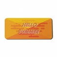 thumbnail image 1 of Hello Summer Computer Mouse Pad, Typographic Layout Abstract Style Colorful Season, Rectangle Non-Slip Rubber Mousepad X-Large, 35" x 15" Gaming Size, Mustard Orange, by Ambesonne, 1 of 2