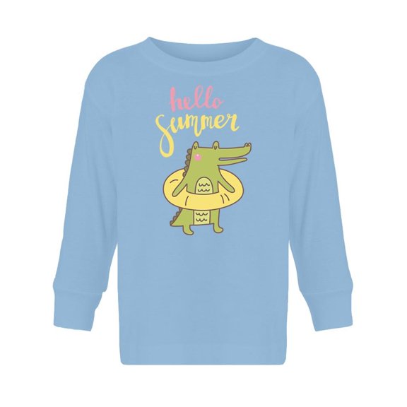 Hello Summer Crocodile Long Sleeve Toddler -Image by Shutterstock,  3 Toddler