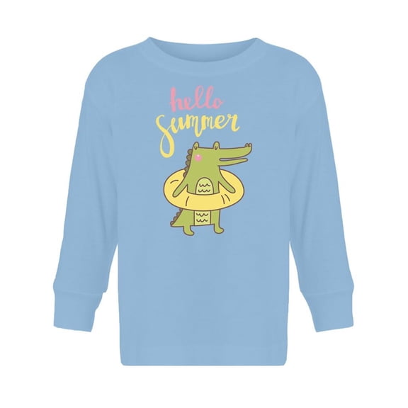 Hello Summer Crocodile Long Sleeve Toddler -Image by Shutterstock, 5 Toddler
