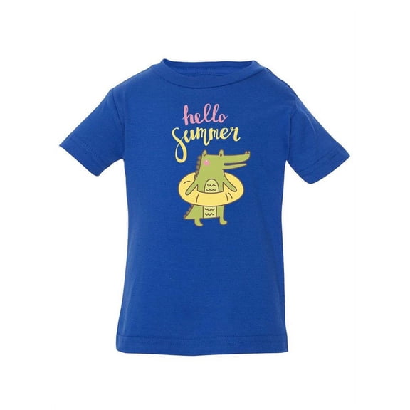 Hello Summer Crocodile T-Shirt Infant -Image by Shutterstock,  18 Months
