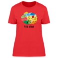 thumbnail image 1 of Hello Summer Cute Boho Patterns T-Shirt Women -Image by Shutterstock, Female x-Large, 1 of 2