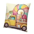 Hello Summer Decorative Throw Pillow Covers, Cushion Case Decor, Palm