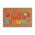 thumbnail image 1 of Hello Summer Front Door Mat Summer Doormat Welcome Mats Outdoor Outside Mat for Door Sales Outdoor Door Mats Fade Resistant for Indoor Outdoor Floor Door Mat Home Bath Room Decoration 16" x 24", 1 of 1