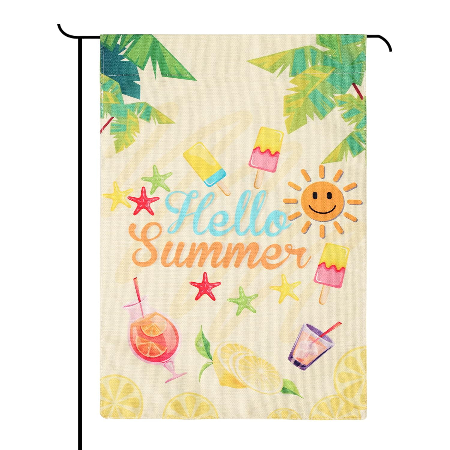 Hello summer garden flag double side yard flag decorations summer