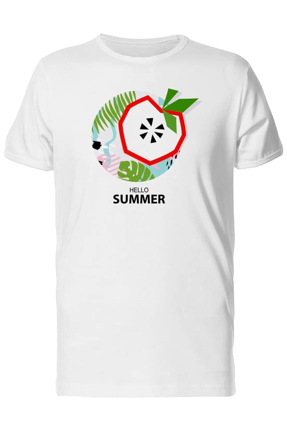 Hello Summer Geometric Apple Tee Men's -Image by Shutterstock