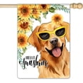 thumbnail image 1 of Hello Summer Golden Retriever Dog Large Garden Flag 28 x 40 Double Sided, Welcome Spring Summer Sunflowers Garden Yard House Flags Outside Outdoor Summer Porch Lawn Decoration, 1 of 6