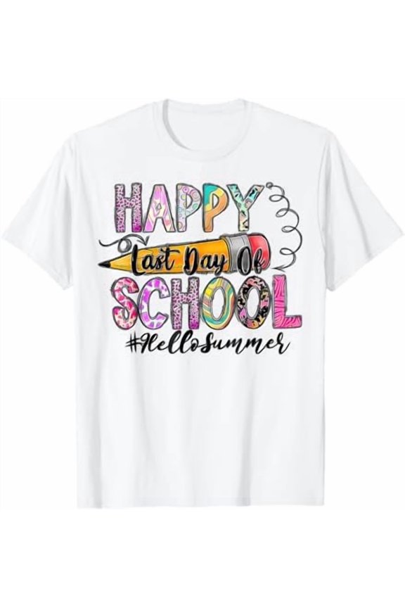 Hello Summer Happy Last Day Of School Boys Girls T-Shirt
