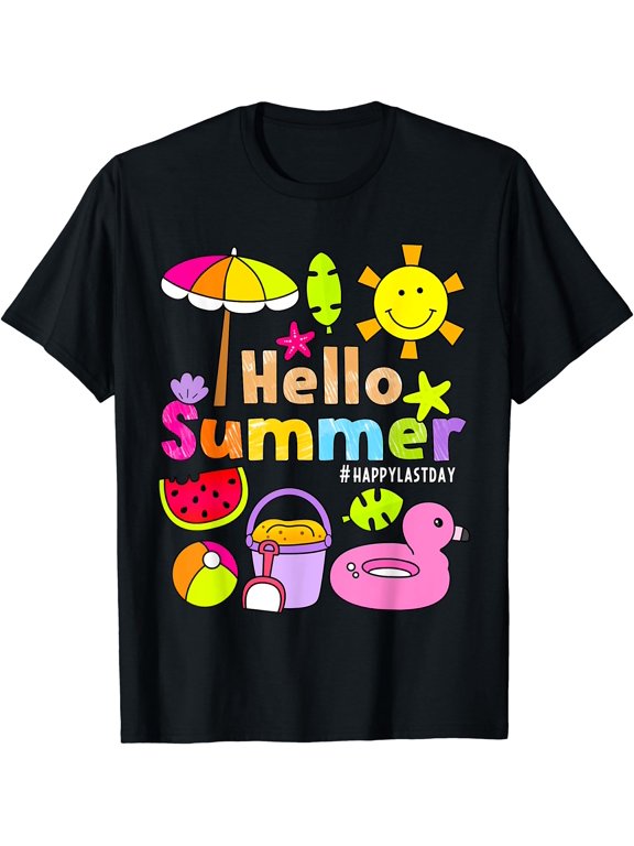 Hello Summer Happy Last Day School Summer Vacation Toddler T-Shirt