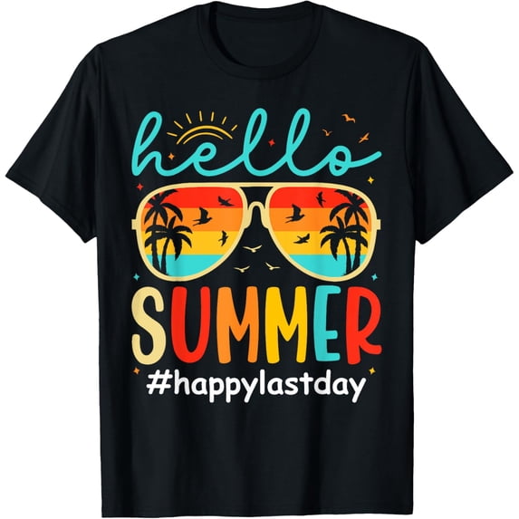 Hello Summer Happy Last Day of School Teacher Student T-Shirt