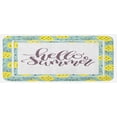 thumbnail image 1 of Hello Summer Kitchen Mat, Hand Lettering Phrase Print in Frame with Radiant Yellow Whole Pineapples, Plush Decorative Kitchen Mat with Non Slip Backing, 47" X 19", Multicolor, by Ambesonne, 1 of 1