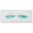 thumbnail image 1 of Hello Summer Kitchen Mat, Image of Watercolor Style Sunglasses and Phrase and Speckles, Plush Decorative Kitchen Mat with Non Slip Backing, 47" X 19", Sky Blue Green, by Ambesonne, 1 of 1
