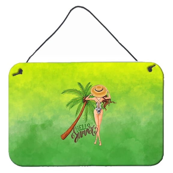 Hello Summer Lady in Swimsuit Wall or Door Hanging Prints