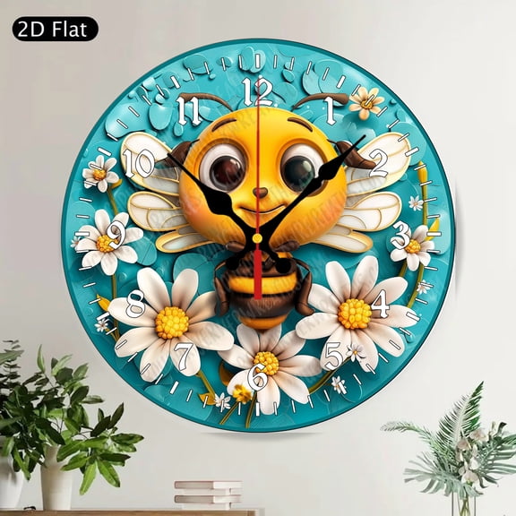 Hello Summer Lemon Slice Vibrant Yellow Round Wall Clock Silent Decorative Kitchen Home Office Decor