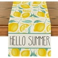 thumbnail image 1 of Hello Summer Lemon Table Runner, Seasonal Spring Summer Fruit Kitchen Dining Table Decoration for Home Party Decor 13 x 90 Inch, 1 of 6