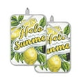 thumbnail image 1 of Hello Summer Lemons Oven Mitts 2 Pcs Pot Holders Sets Heat Resistant for Kitchen Cooking Baking 7"x9.8", 1 of 7