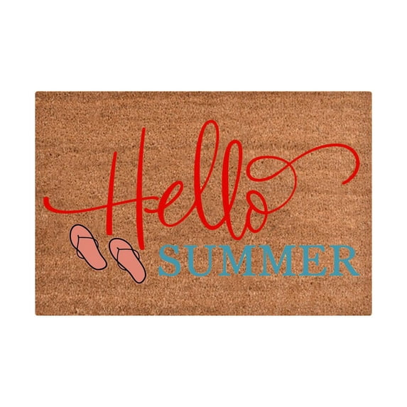 Hello Summer Outdoor Mats for Front Door Summer Front Door Mat Welcome Mat Outdoor Mats for Home Entrance Prime Outdoor Door Mats for Indoor Outdoor Floor Door Mat Home Bath Room Decoration 16x24IN