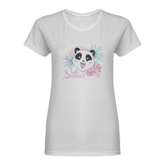 Hello Summer Panda Shaped Tee Women's -Image by Shutterstock
