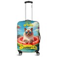 thumbnail image 1 of Hello Summer Ragdoll Pool Day on Watermelon Float Travel Luggage Cover Cat Lover Kitten Owner Gifts Idea Suitcase Dust Protective Decor - 13008, 1 of 5