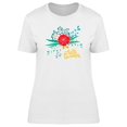 thumbnail image 1 of Hello Summer Red Peony Flower T-Shirt Women -Image by Shutterstock, Female Medium, 1 of 2