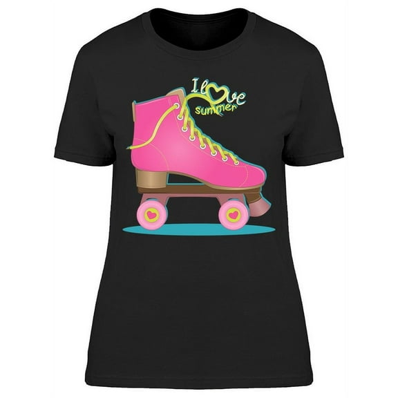 Hello Summer Roller Skating T-Shirt Women -Image by Shutterstock, Female Medium