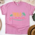 thumbnail image 1 of Hello Summer Shirt – Fun Tropical Palm Tree Graphic Tee, Azalea, Size M, 1 of 6