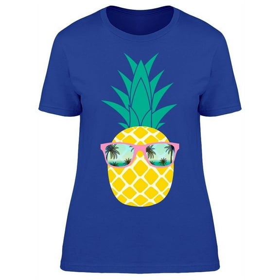 Hello Summer Slogan Pineapple T-Shirt Women -Image by Shutterstock, Female Large