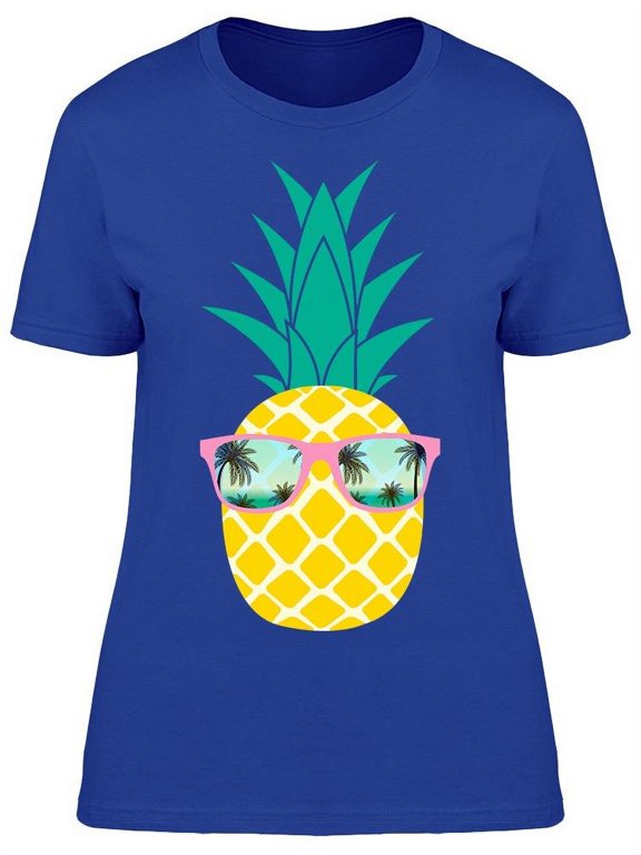 Hello Summer Slogan Pineapple T-Shirt Women -Image by Shutterstock, Female Large