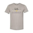 thumbnail image 1 of "Hello Summer, Summer T, Unisex, Soft Bella Canvas, Sublimation, Summer Apparel, Gift For Her, Seasons, Summer Shirt, I Love Summer, Summer, Heather Stone, LARGE", 1 of 1