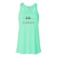 thumbnail image 1 of "Hello Summer, Summer Tank, Racerback, Soft Bella Canvas, Sublimation, Muscle Tank, Womens Tank Top, Summer Shirt, I Love Summer, Gym Tee, Mint , MEDIUM", 1 of 1