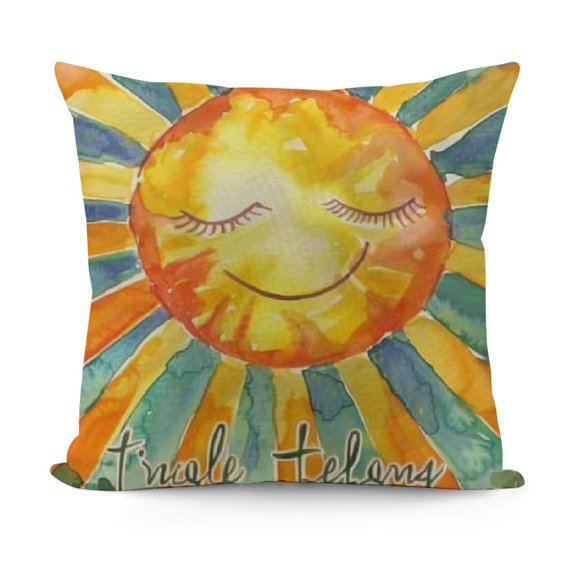 Hello Summer Sun Decorative Throw Pillow CoversYou are My Sunshine Daisy Flower Yellow Cushion Case Decor, Here Comes The Sun Seasonal Home Decoration for Sofa Couch