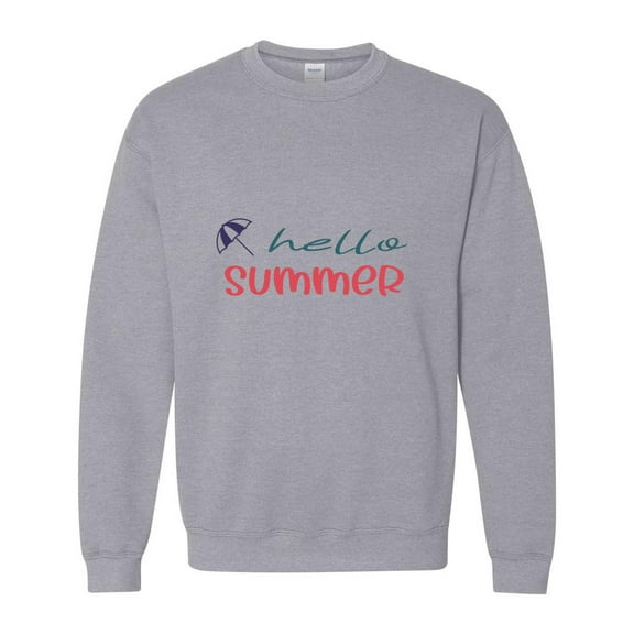 Hello Summer Sunshine Beach Vacation Tropical Holiday Gift Sweatshirt, for men & women, up to size 5XL