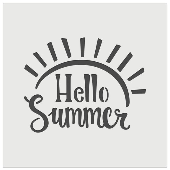 Hello Summer Sunshine DIY Cookie Wall Craft Stencil - 3.5 Inch