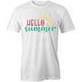 thumbnail image 1 of Hello Summer T-Shirt | Cool Summertime White Tee Gift, 1 of 5